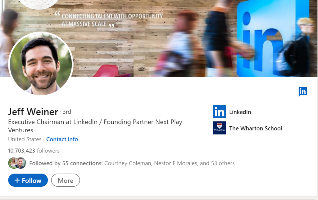 Pete Newsome's LinkedIn profile header, profile image, and tagline.