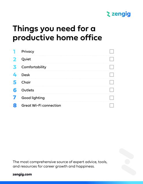 Home office checklist